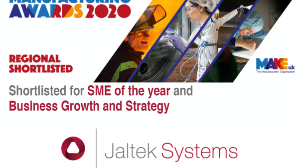 Make UK Manufacturing Awards 2020: Jaltek shortlisted in two categories