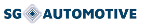 Logo displaying "SG Automotive" in blue text with a diamond-shaped emblem to the left.